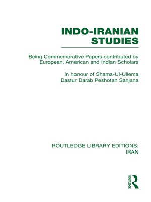 cover image of Indo-Iranian Studies